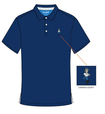Swinging Pirate Men's Golf Polo: Navy